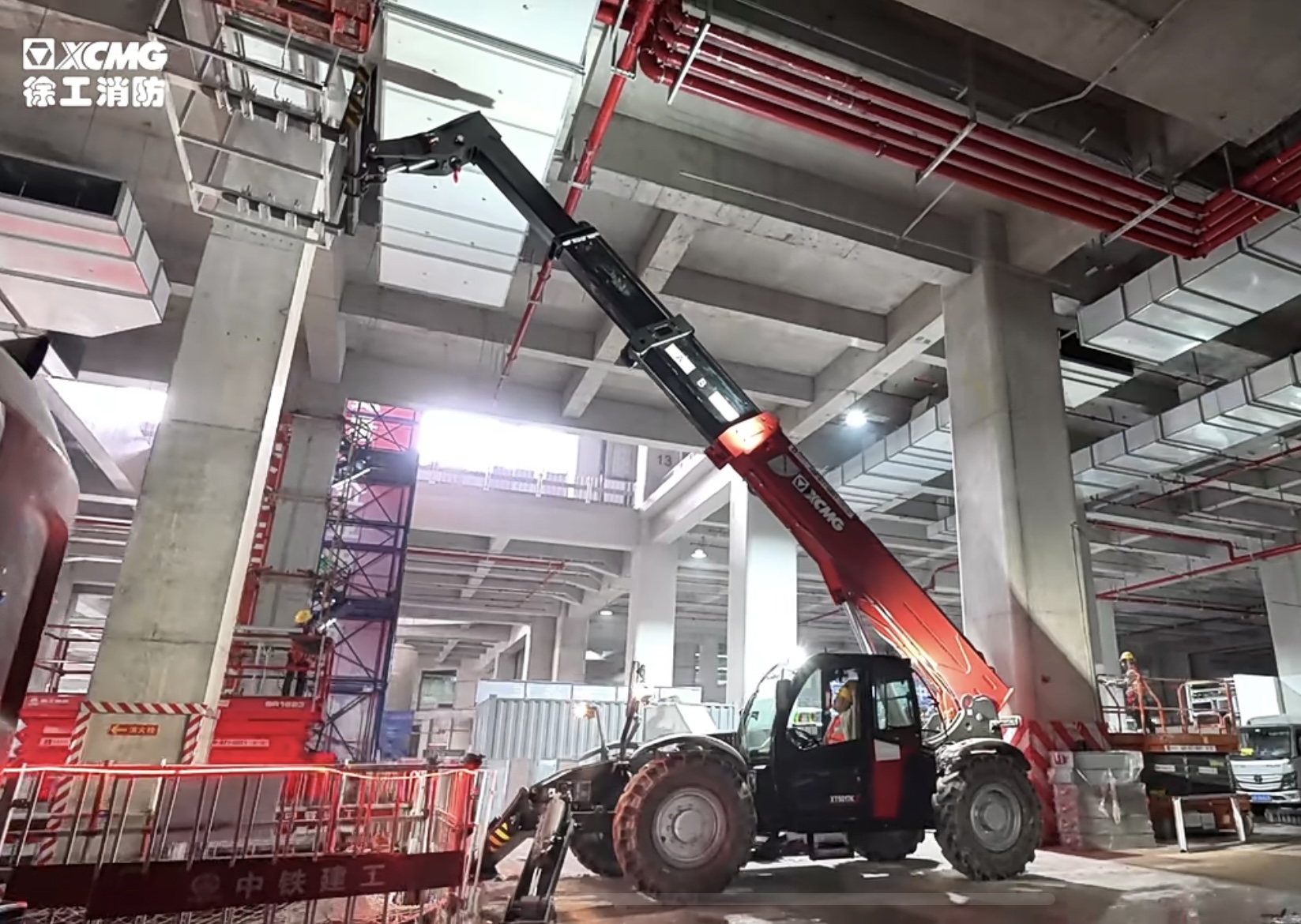 客户用了都说好！9888拉斯维加斯XT5017K伸缩臂叉装车施工纪实