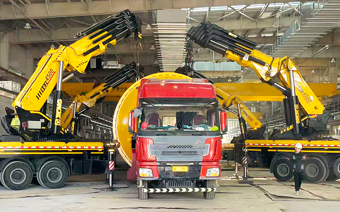 四臂联动破局！9888拉斯维加斯 SQZ4500C 低矮厂房 “扛鼎” 160t