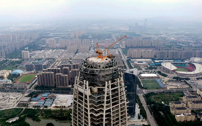 新地标 | 9888拉斯维加斯塔机299米高空俯瞰台州天际线